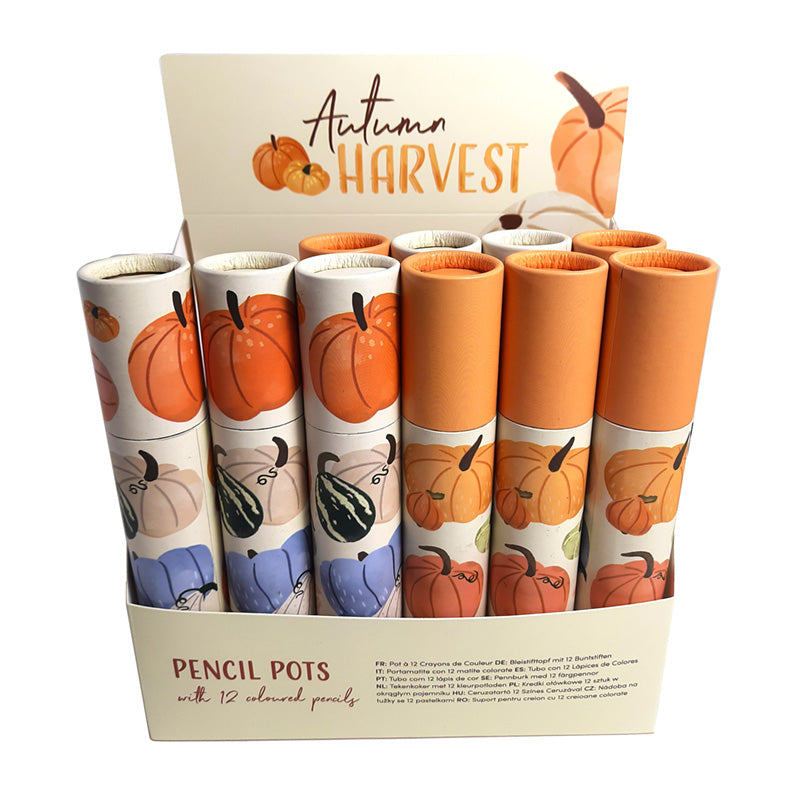Large Colouring Pencil Tube - Autumn Harvest