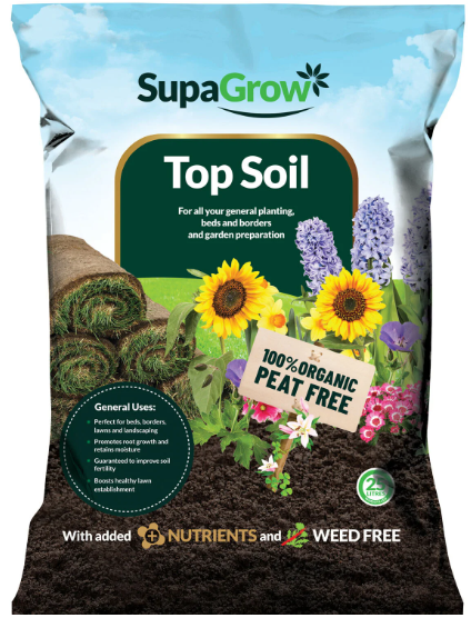 Peat Free Topsoil 25L.