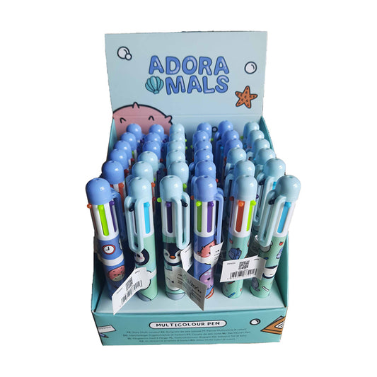 Multi Colour Pen (6 Colours) - Adoramals Sealife