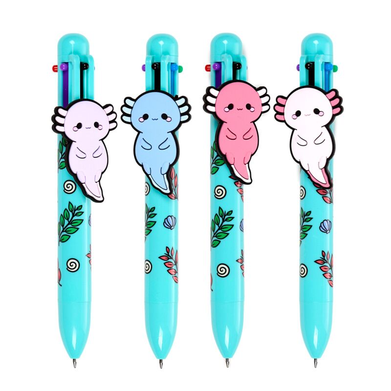 Multi Colour Pen (6 Colours) - Adoramals Maddie the Axolotl
