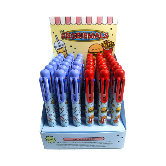 Foodiemals Multi Colour Pen (6 Colours)