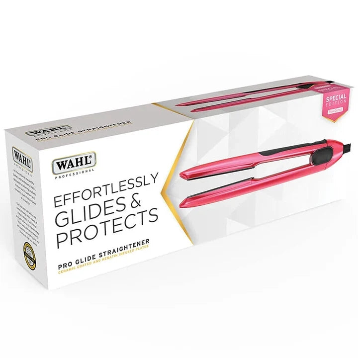 WAHL Pro Glide Straightener | Effortless Smoothness & Frizz Control | Special Edition Pink Orchid