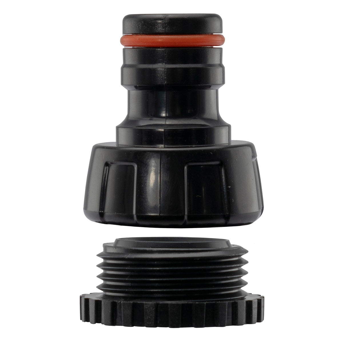 Female Tap Connector 1"-3/4" BSPF Max Flo Black/Orange