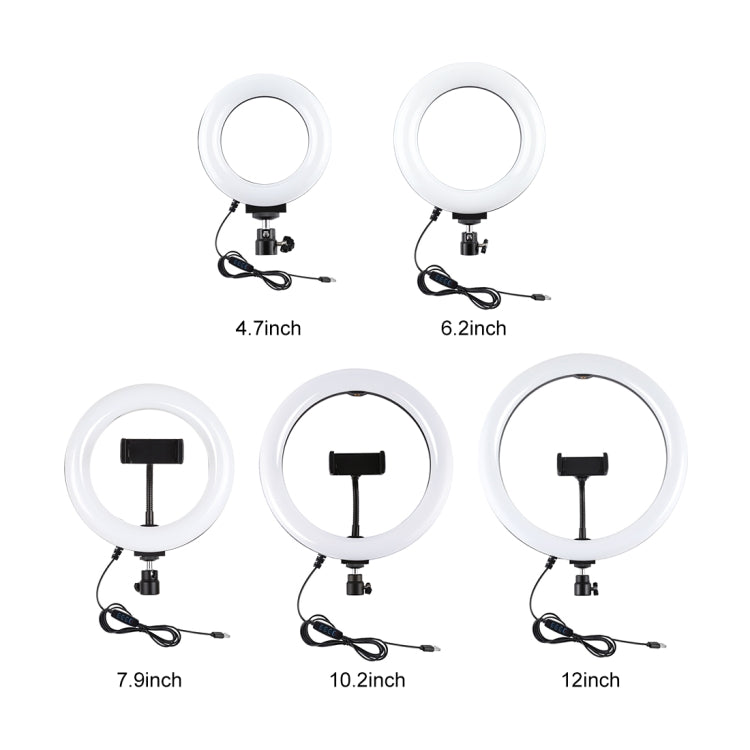 PULUZ 1.1m Tripod Mount + Live Broadcast Dual Phone Bracket + 6.2 inch 16cm LED Ring Vlogging Video Light Kits