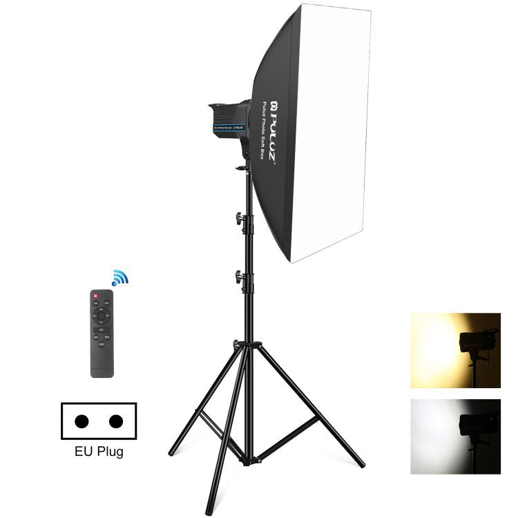 PULUZ 120W Photo Studio Strobe Flash Light Kit with Softbox Reflector & Tripod, Rectangle 120W 2700K-6500K Light Kit EU Plug, Rectangle 120W 2700K-6500K Light Kit UK Plug, Rectangle 120W 2700K-6500K Light Kit US Plug