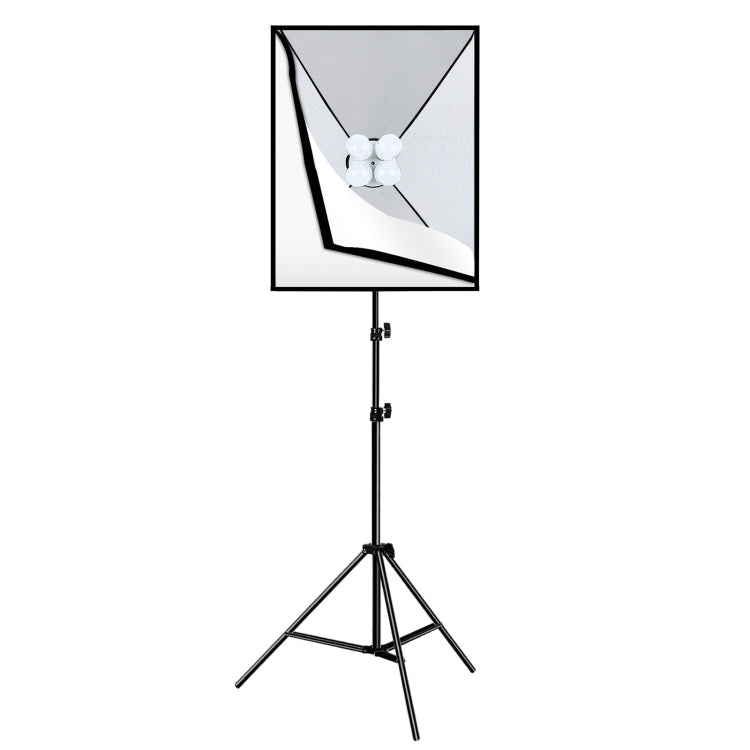 PULUZ Softbox Lighting Kit 2 PCS 50x70cm Professional Photo Studio Photography Light Equipment with 8 x E27 20W E27 Socket Bulb Photography Lighting Kit for Filming Portrait Shooting / Fashion Advertising Photography(EU Plug)