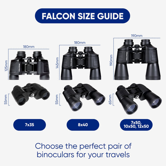 PRAKTICA Falcon 7x50mm Porro Prism Field Binoculars - Black