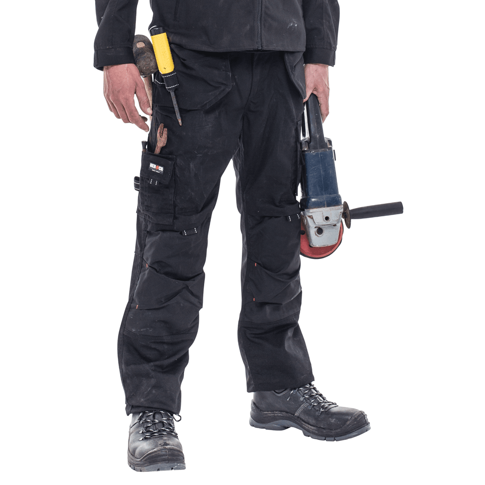 Herock Dagan Short Leg Water-Repellent Holster Pocket Kneepad Trousers Black 32" Waist 28" Leg