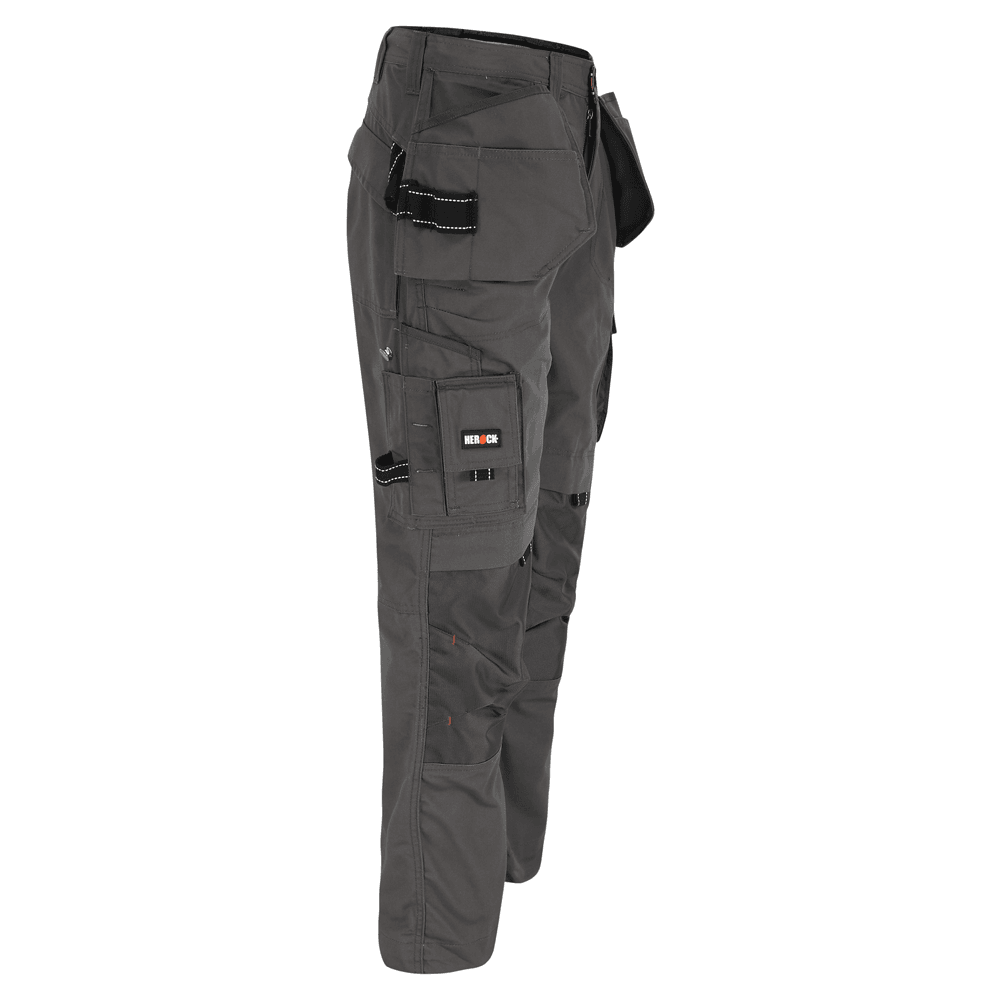 Herock Dagan Short Leg Water-Repellent Holster Pocket Kneepad Trousers Grey 40" Waist, 28" Leg