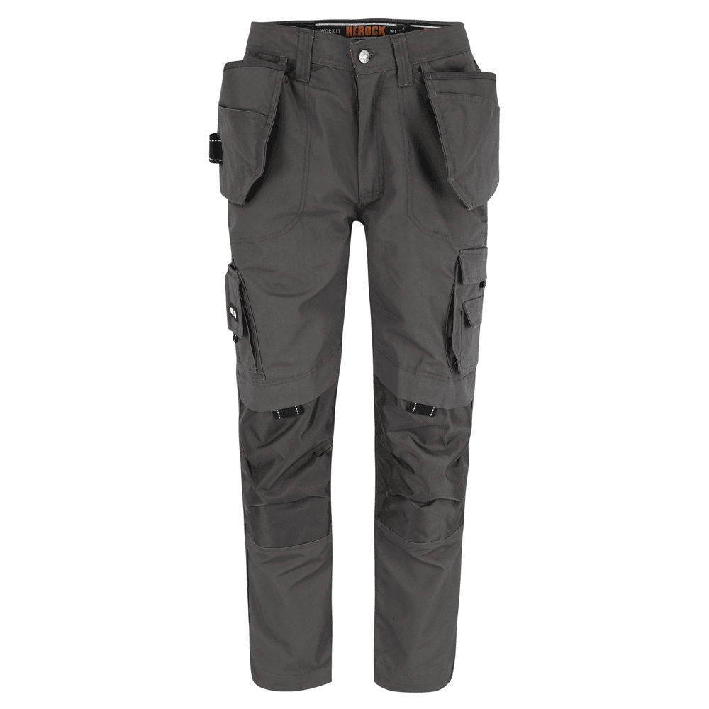 Herock Dagan Short Leg Water-Repellent Holster Pocket Kneepad Trousers Grey 36" Waist, 28" Leg