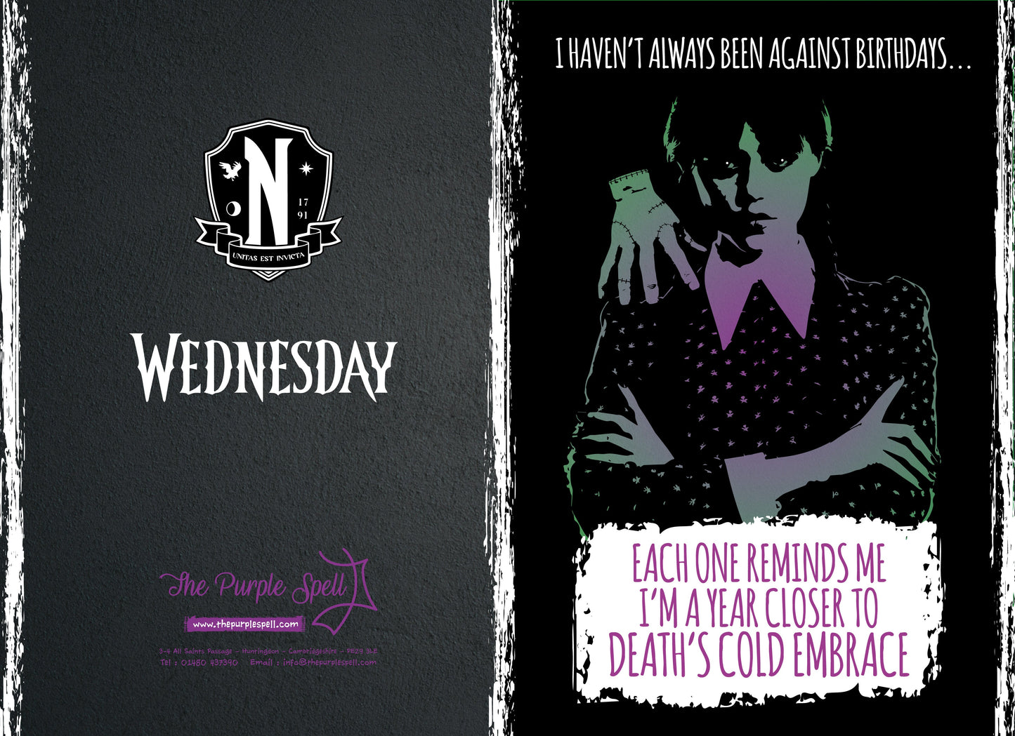 Wednesday Addams Birthday Card | Addams Family | Jenna Ortega | Netflix | I haven't Always Been Against Birthdays