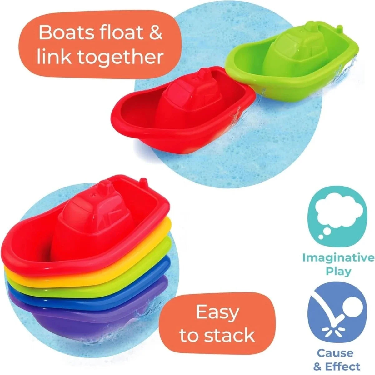 Play Tots Bath Stacking Boats