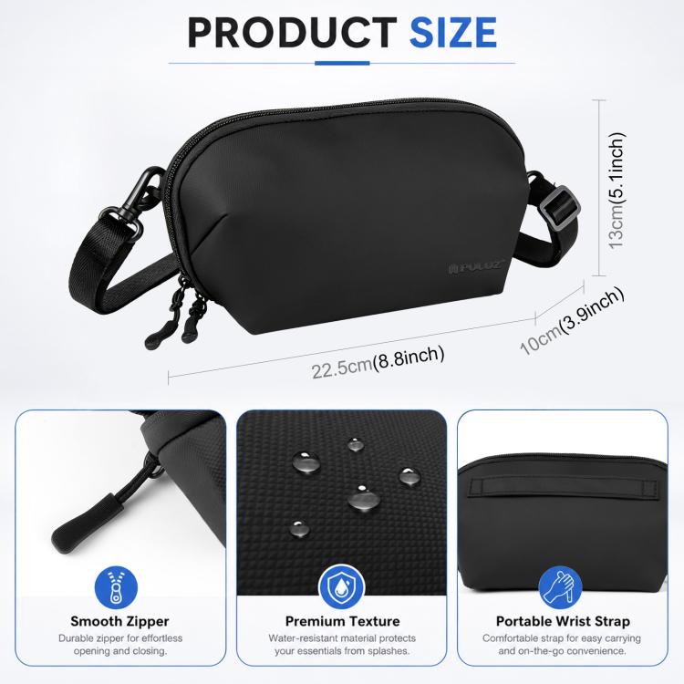 For DJI Osmo Pocket 4 / 3 PULUZ Multifunctional Carrying Storage Handbag Data Camera Digital Bag with Shoulder Strap