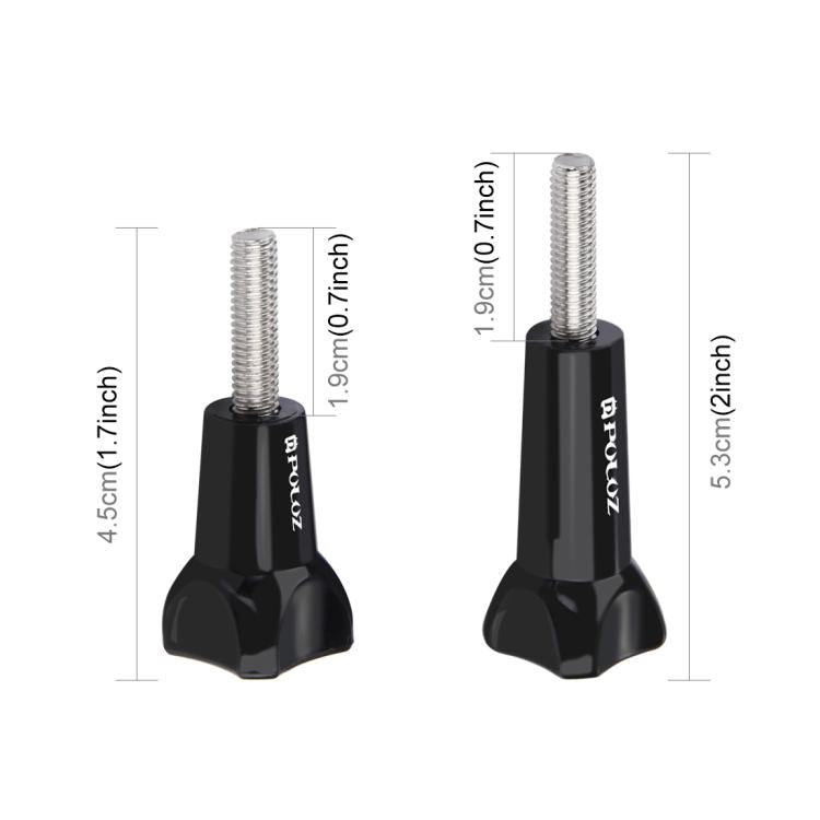 PULUZ Plastic Thumb Knob Standard Long Screw + Short ScrewGoPro, Insta360, DJI and Other Action Cameras, 2 Screws (Plastic)
