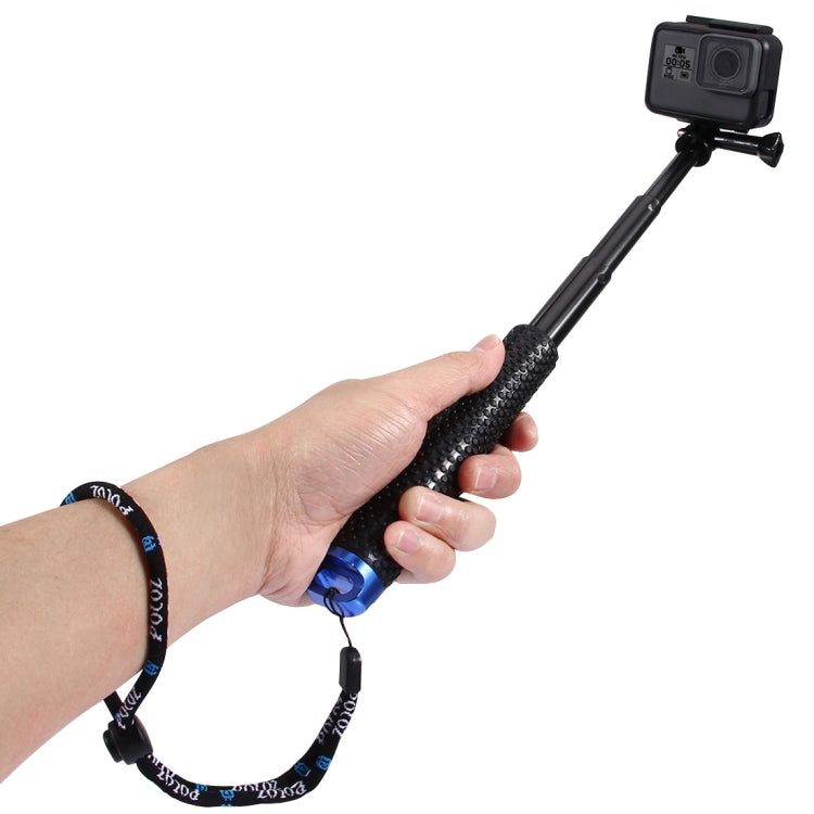 PULUZ Handheld Extendable Pole Monopod for DJI, Insta360, GoPro and Other Action Cameras, Length: 19-49cm
