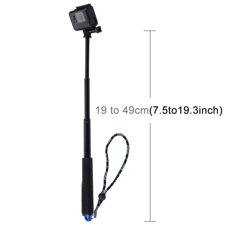PULUZ Handheld Extendable Pole Monopod for DJI, Insta360, GoPro and Other Action Cameras, Length: 19-49cm
