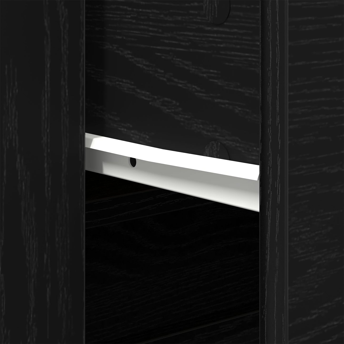 Sideboards 2 pcs Black Oak Engineered Wood