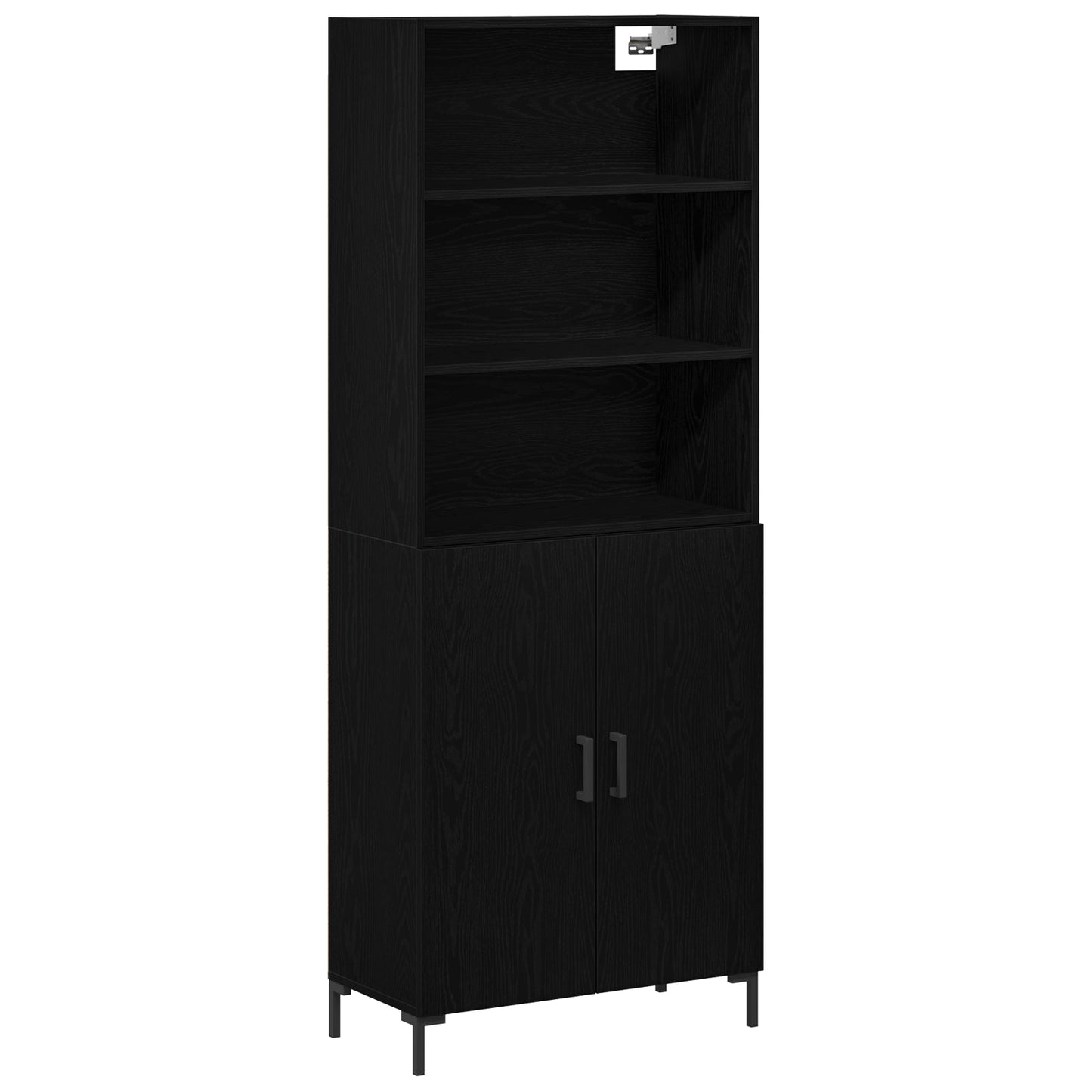 Highboard Black Oak 69.5x34x180 cm Engineered Wood, vidaXL Sideboard Black Oak 69.5x34x90 cm Engineered Wood, vidaXL Hanging Wall Cabinet Black Oak 69.5 x 32.5 x 90 cm