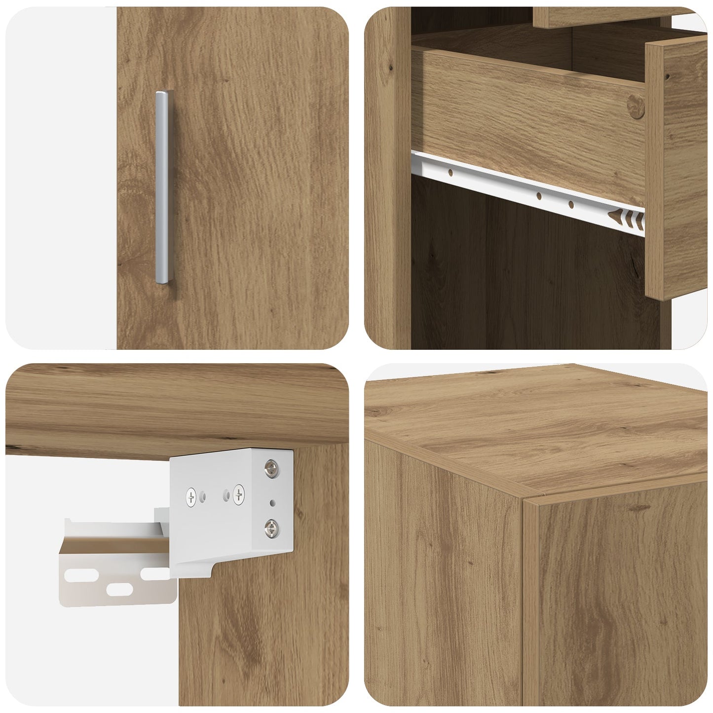 Slim Storage Cabinet Artisan Oak 30x42.5x225 cm Engineered Wood, vidaXL Wall Cabinet Artisan Oak 30x42.5x40 cm Engineered Wood, vidaXL Highboard Artisan Oak 30x42.5x185 cm Engineered Wood