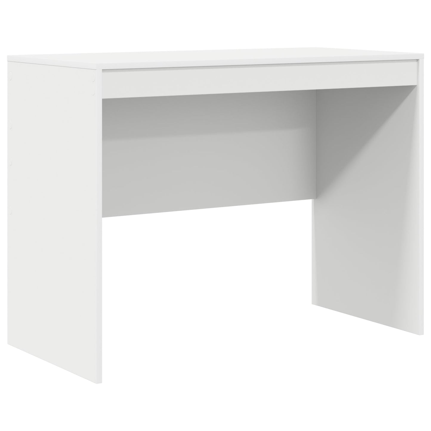 Desk with Storage White Engineered Wood