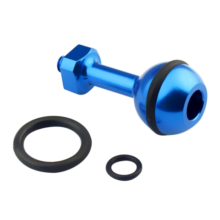 PULUZ 1/4 inch Screw Aluminum Ball Adapter Mount for GoPro, Insta360, DJI and Other Action Cameras, Diameter: 2.5cm(Blue)