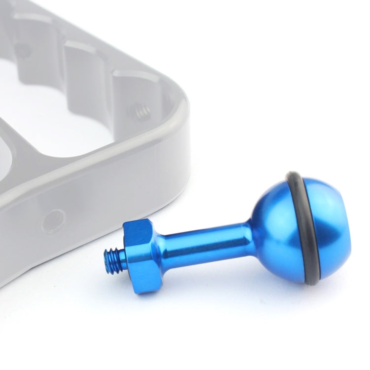 PULUZ 1/4 inch Screw Aluminum Ball Adapter Mount for GoPro, Insta360, DJI and Other Action Cameras, Diameter: 2.5cm(Blue)