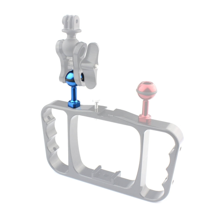 PULUZ 1/4 inch Screw Aluminum Ball Adapter Mount for GoPro, Insta360, DJI and Other Action Cameras, Diameter: 2.5cm(Blue)