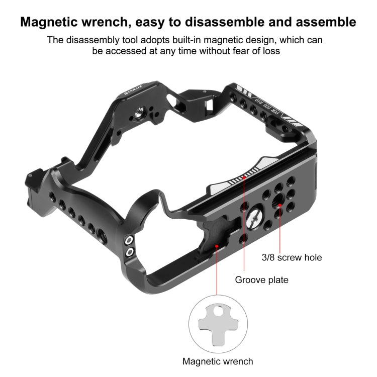 For Canon EOS R10 PULUZ Metal Camera Cage Stabilizer Rig, For Canon EOS R10 Cage