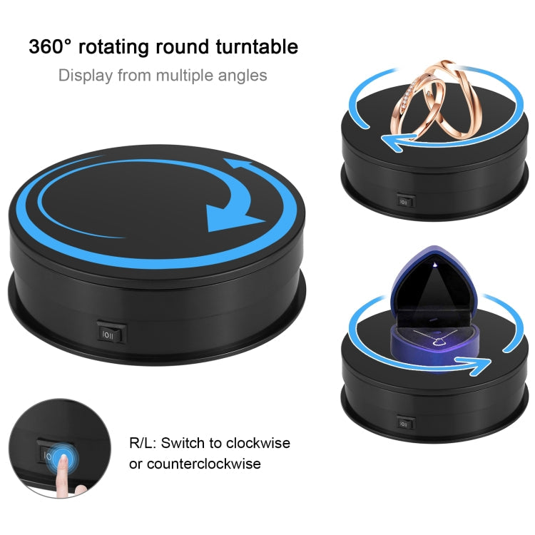 PULUZ 15cm Adjusting Speed Rotating Turntable Display Stand, Load: 3kg, 15cm Load 3kg Black, 15cm Load 3kg White