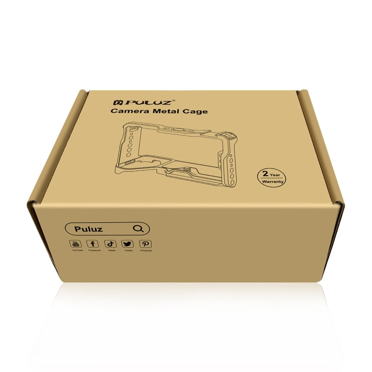 For Sony ILCE-A7CM2 / Alpha 7C II / Alpha 7CR PULUZ Metal Camera Cage Stabilizer Rig (Black)