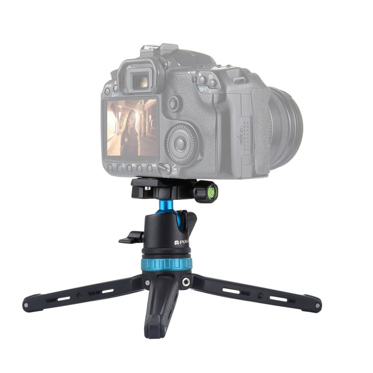 PULUZ Pocket Mini Adjustable Metal Desktop Tripod Mount with 360 Degree Ball Head for DSLR & Digital Cameras, Adjustable Height: 11-20.2cm, Tripod with Head(L)