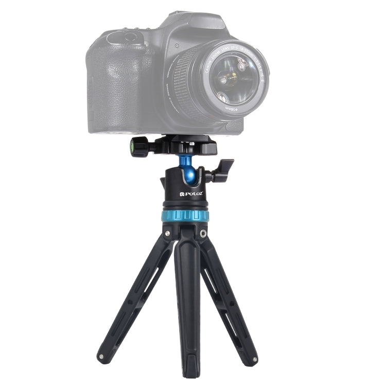 PULUZ Pocket Mini Adjustable Metal Desktop Tripod Mount with 360 Degree Ball Head for DSLR & Digital Cameras, Adjustable Height: 11-20.2cm, Tripod with Head(L)