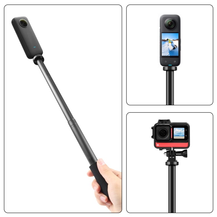 PULUZ  Handheld Adjustable Aluminum Alloy Tripod Mount Monopod Extension Central Shaft Rod