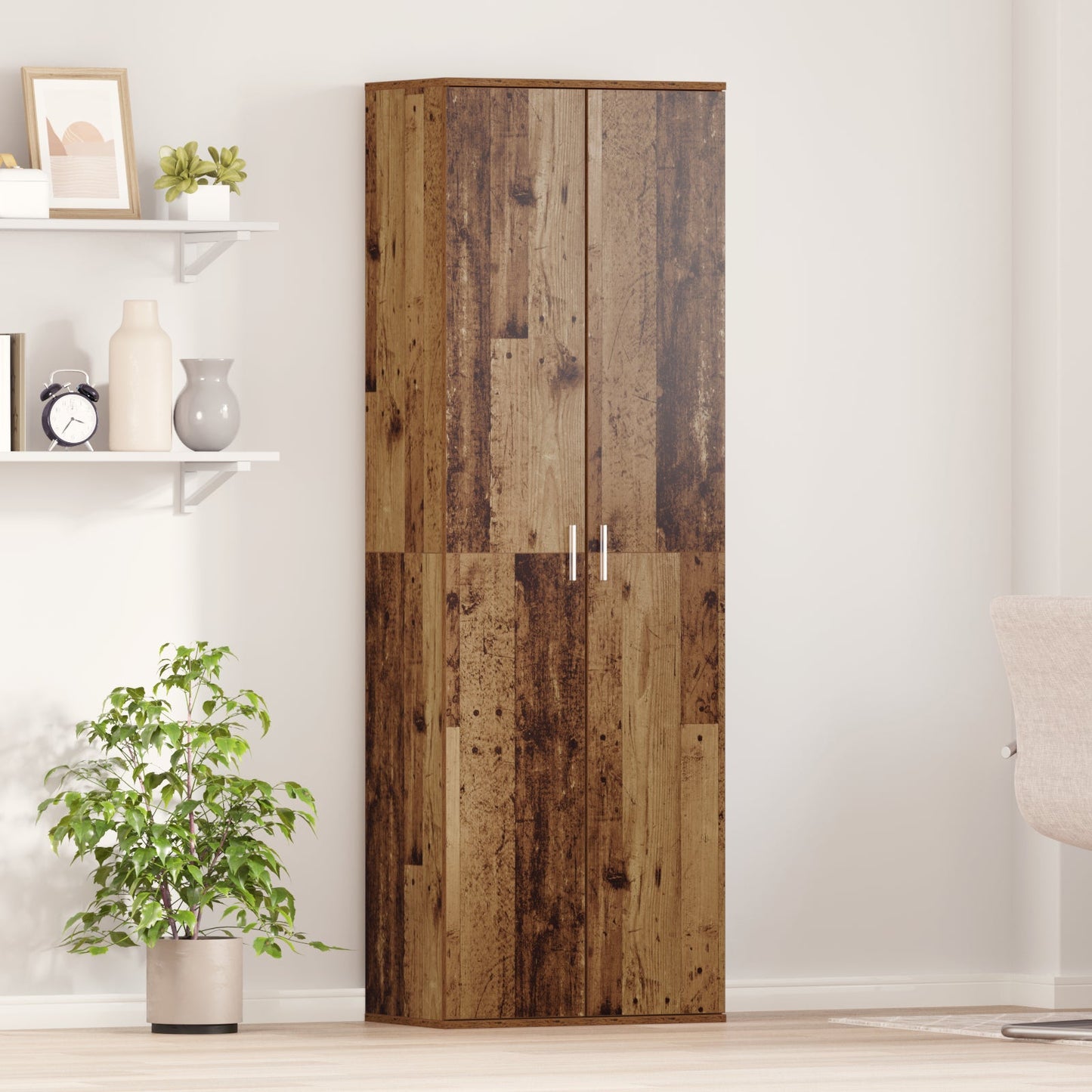 Highboard Old Wood 60x35x180 cm Engineered Wood
