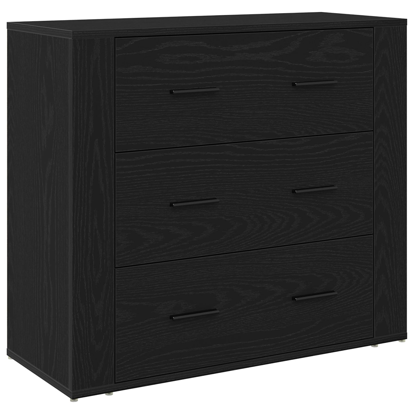 Sideboards 2 pcs Black Oak Engineered Wood
