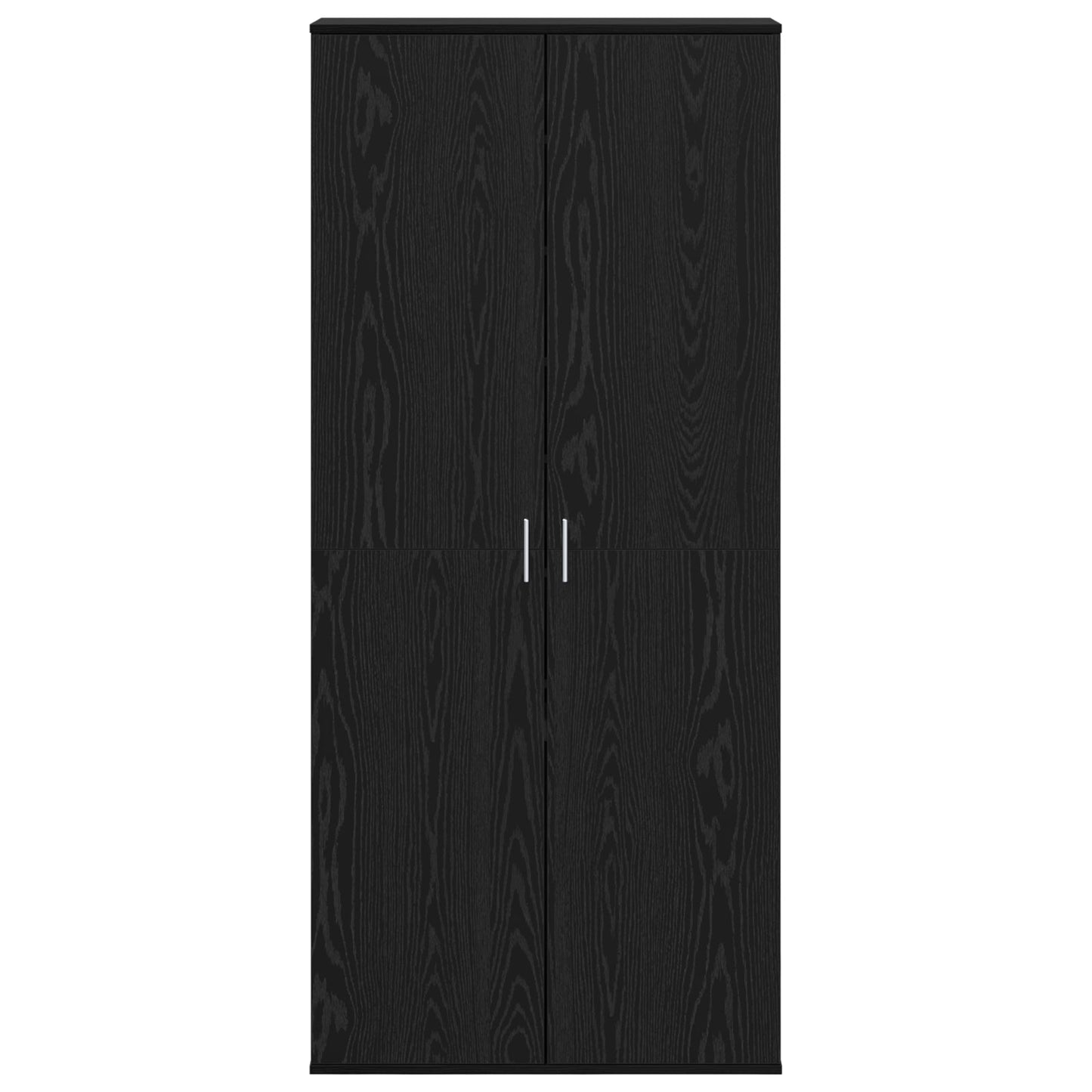 Highboard Black Oak 80x39x178 cm Engineered Wood