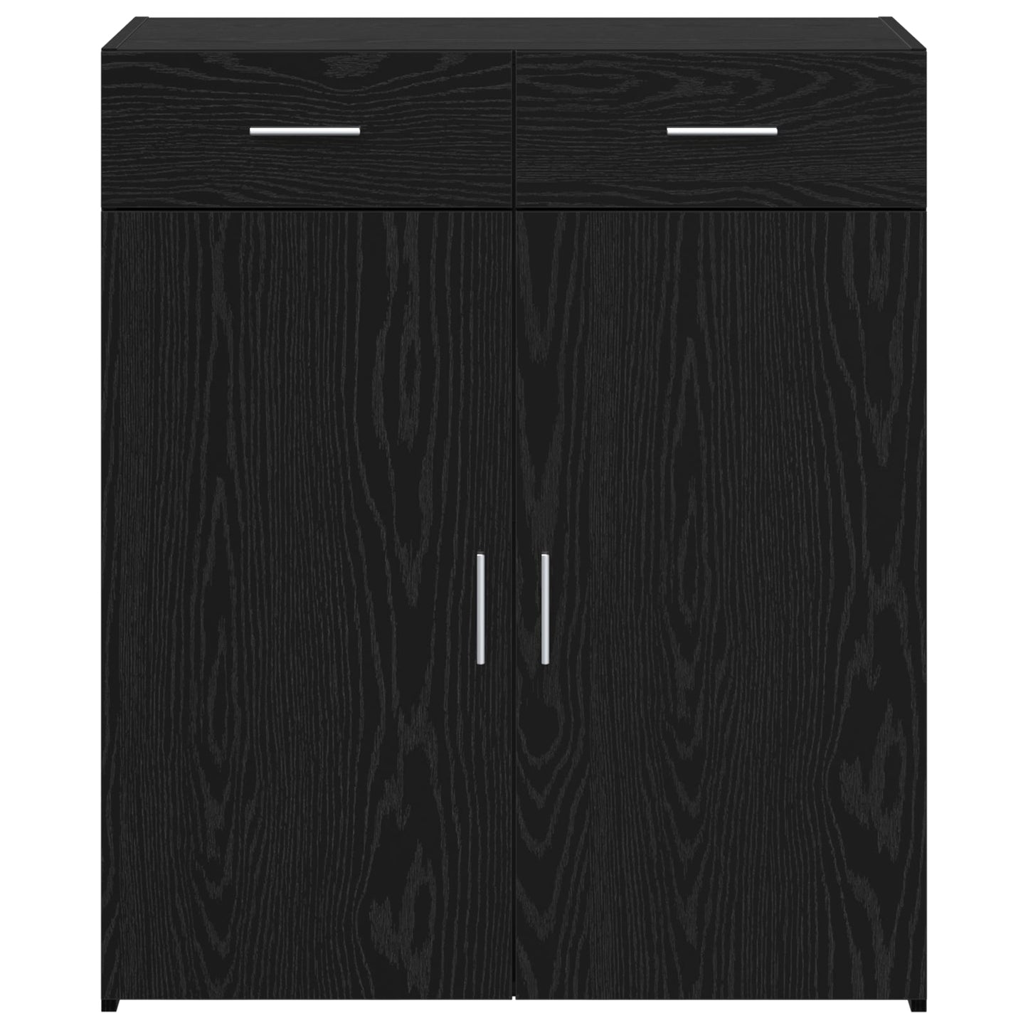 Storage Cabinet Black Oak 80x42.5x93.5 cm Engineered Wood