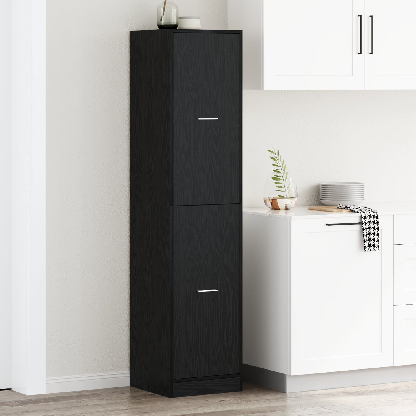 Apothecary cabinet Black Oak 40x41x174.5 cm Engineered Wood