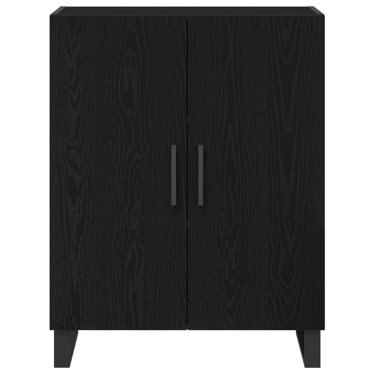 Highboard Black Oak 69.5x34x180 cm Engineered Wood
