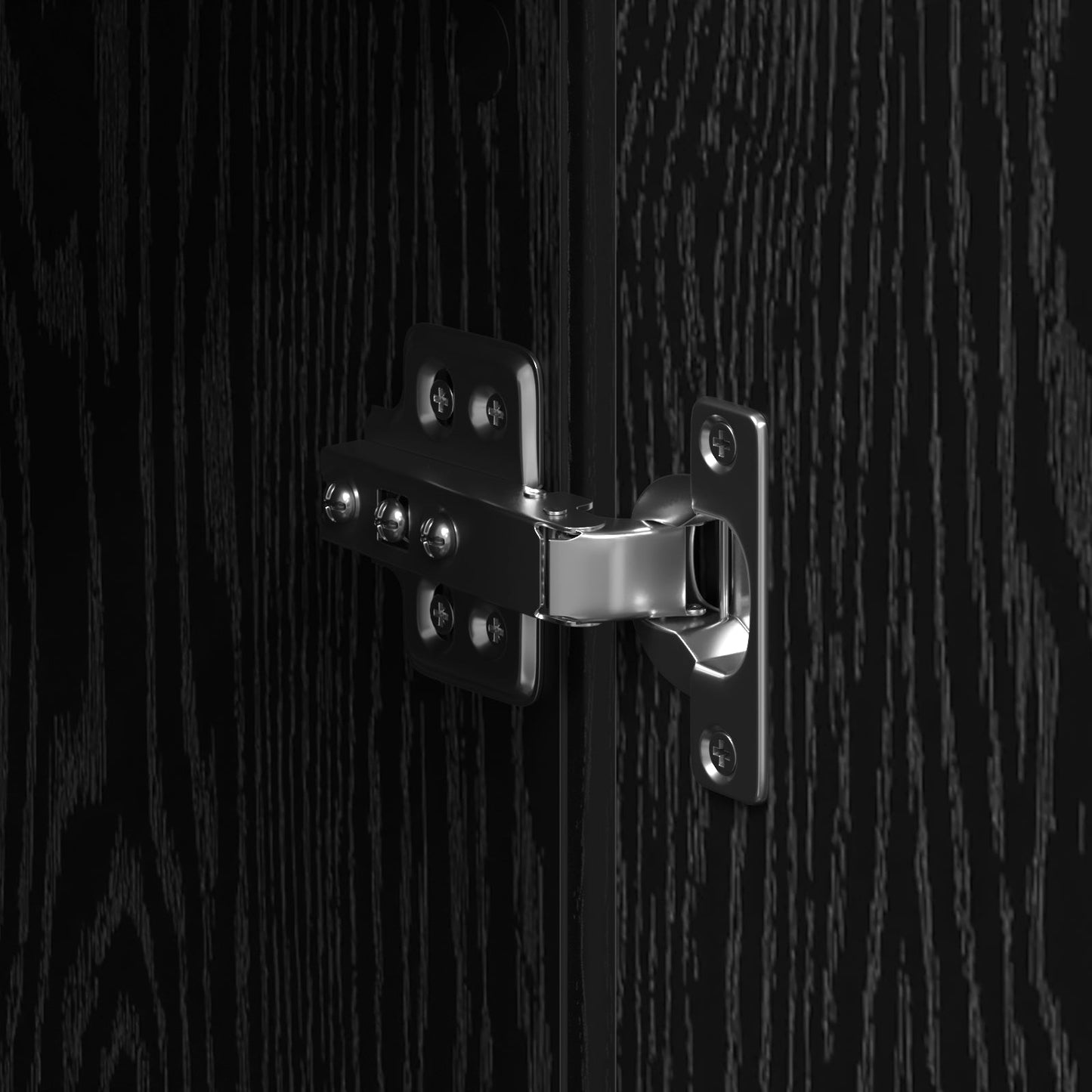 Highboard Black Oak 80x35x180 cm Engineered Wood
