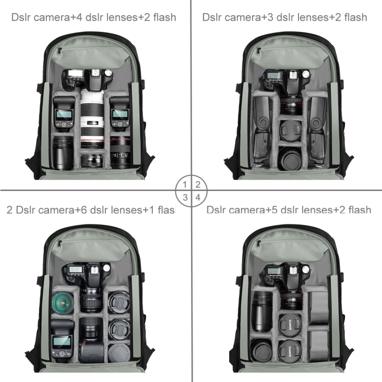 [RUS Warehouse] PULUZ Outdoor Portable Waterproof Scratch-proof Dual Shoulders Backpack Handheld PTZ Stabilizer Camera Bag with Rain Cover for Digital Camera, DJI Ronin-SC / Ronin-S(Black)