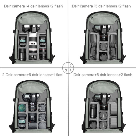 [RUS Warehouse] PULUZ Outdoor Portable Waterproof Scratch-proof Dual Shoulders Backpack Handheld PTZ Stabilizer Camera Bag with Rain Cover for Digital Camera, DJI Ronin-SC / Ronin-S(Black)