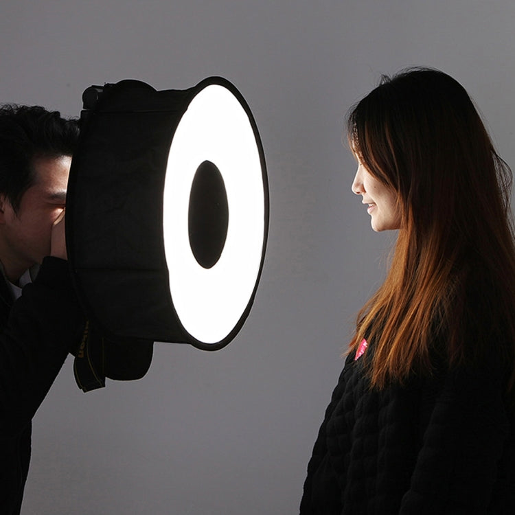 PULUZ 45cm Round Style Macro and Portrait Softbox SpeedLite Flash Light Foldable Diffuser, 45cm Round