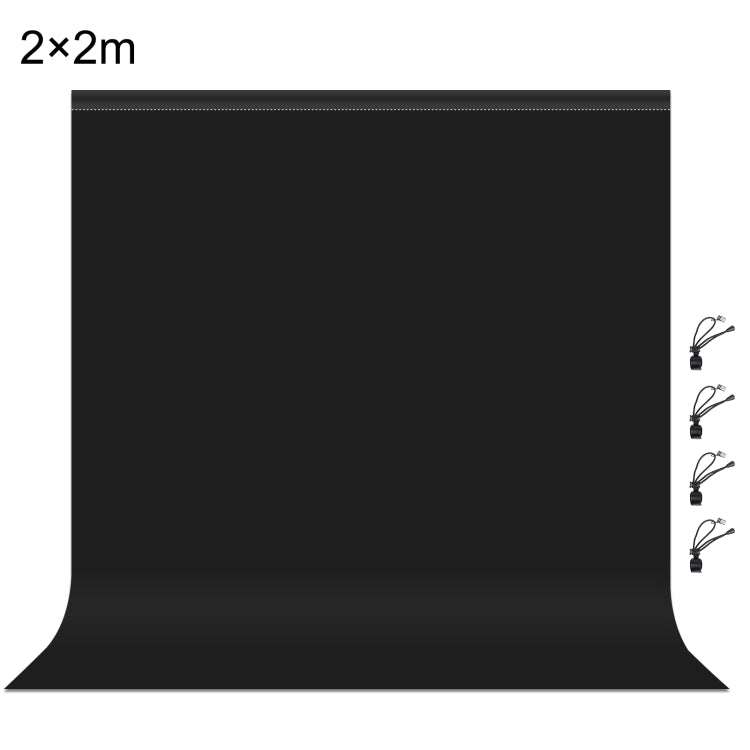PULUZ 2m x 2m Photography Background Thickness Photo Studio Background Cloth Backdrop (Black)
