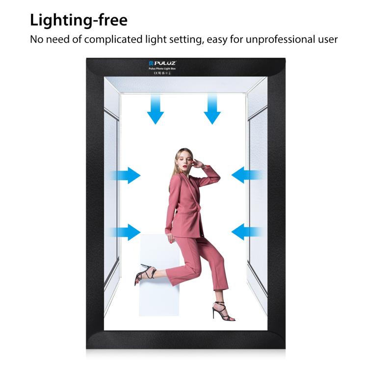 PULUZ 2m 240W 5500K Photo Light Studio Box Kit for Clothes / Adult Model Portrait, 2m Box(US), 2m Box(EU), 2m Box(AU), 2m Box(UK)