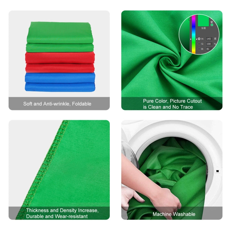 PULUZ 3m x 2m Photography Background Thickness Photo Studio Background Cloth Backdrop(Green)