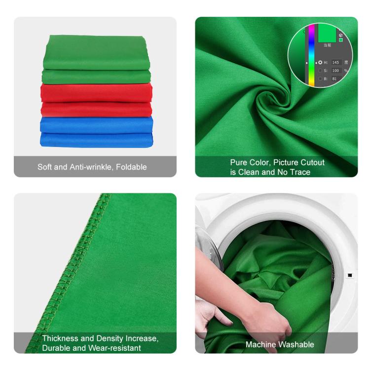 PULUZ 1m x 1.5m Photography Background Photo Studio Background Cloth Backdrop (Green)