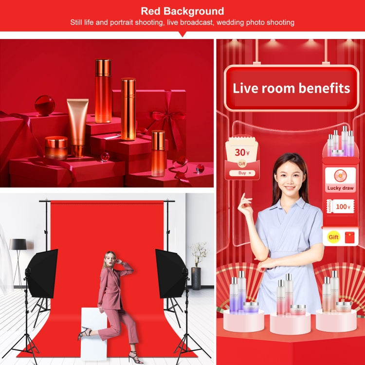 PULUZ 1m x 1.5m Photography Background Photo Studio Background Cloth Backdrop (Red)