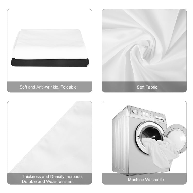 PULUZ 1m x 1.5m Photography Background Photo Studio Background Cloth Backdrop (White)