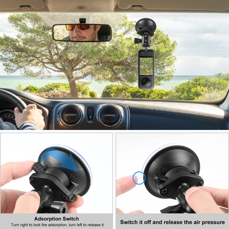 PULUZ 1/4 inch Magic Arm Suction Cup Mount, 1/4 inch Suction Cup Mount